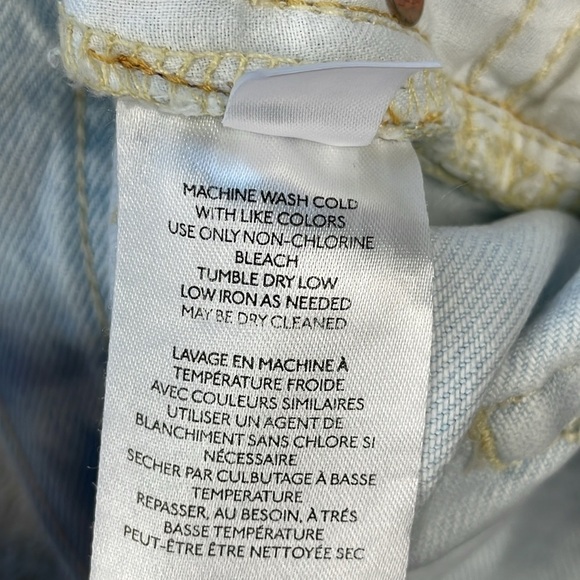 We The Free Maggie Chewed Hem Ankle Jeans Busted Knees Ditsy Floral Patch 26 - Picture 11 of 11